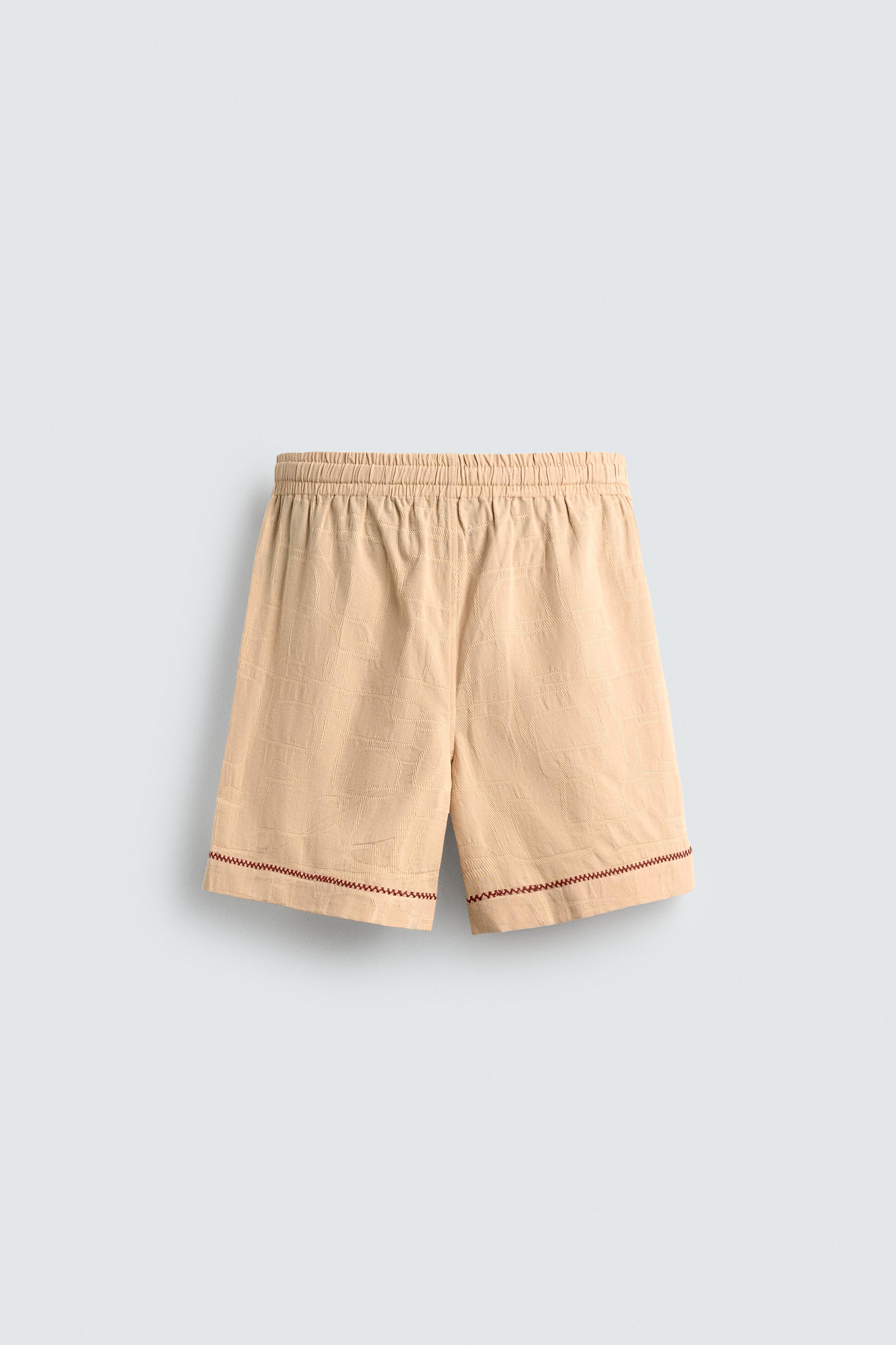 SHORT RELAXED FIT JACQUARD BRODÉ